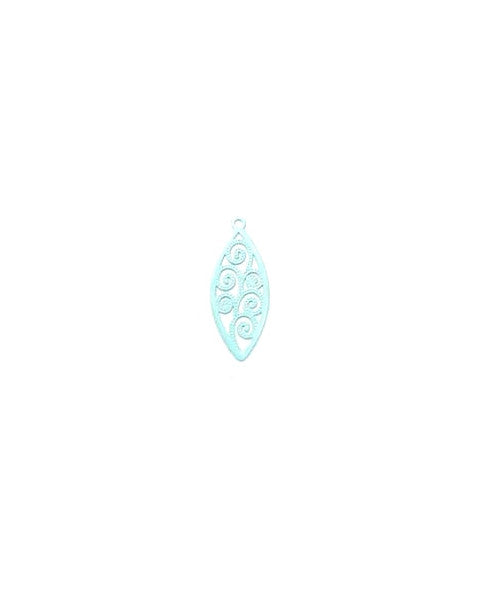 Breloque filigrane navette - 20x8 mm