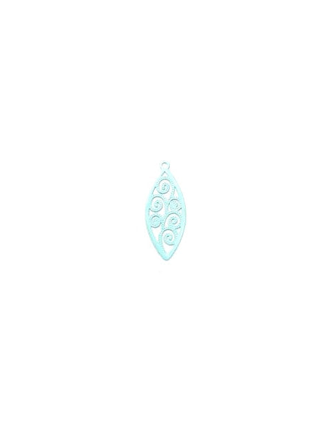 Breloque filigrane navette - 20x8 mm
