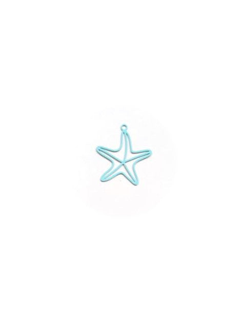 perlesetcreationbijoux-breloque-filigrane-etoile-de-mer-turquoise