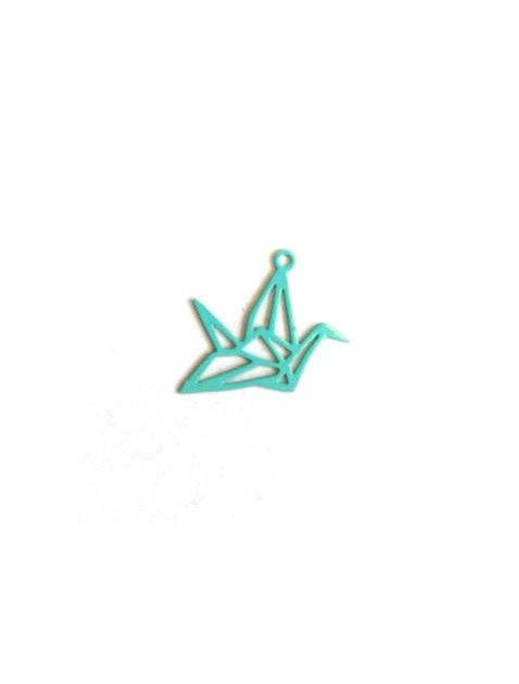 Estampe filigrane oiseau origami - 15x20 mm