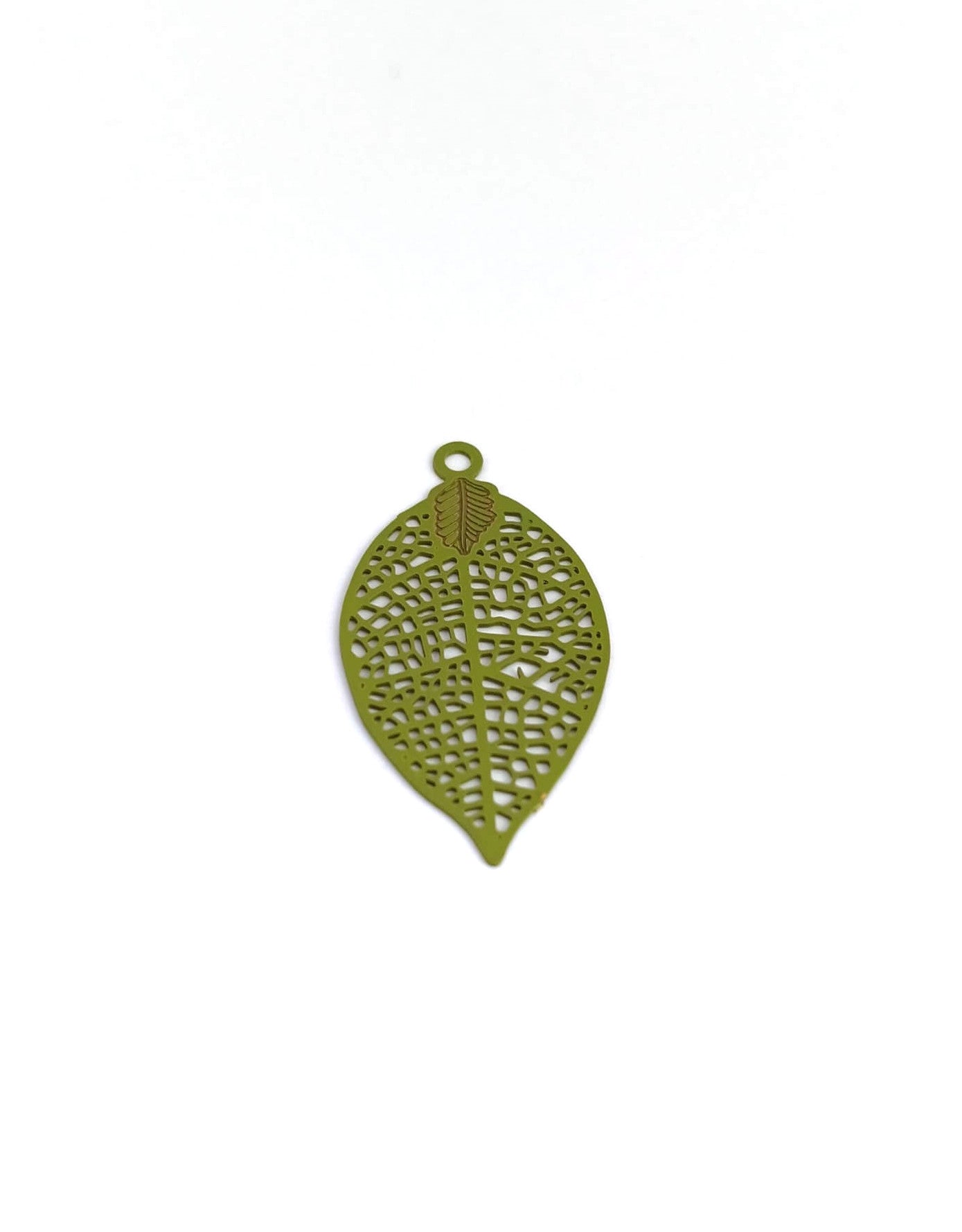 Estampe filigrane feuille - 28x15 mm