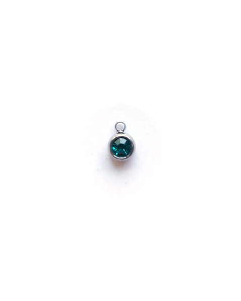 perlesetcreationbijoux-breloque-strass-acier-inoxydable-argente-vert