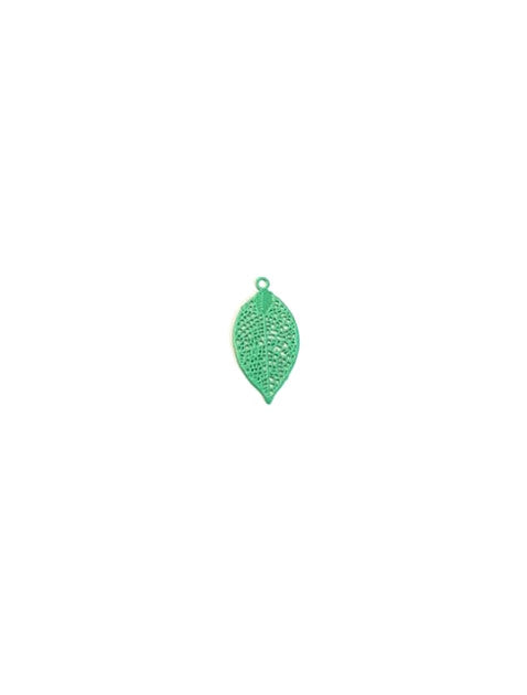 Breloque filigrane feuille - 19x10 mm