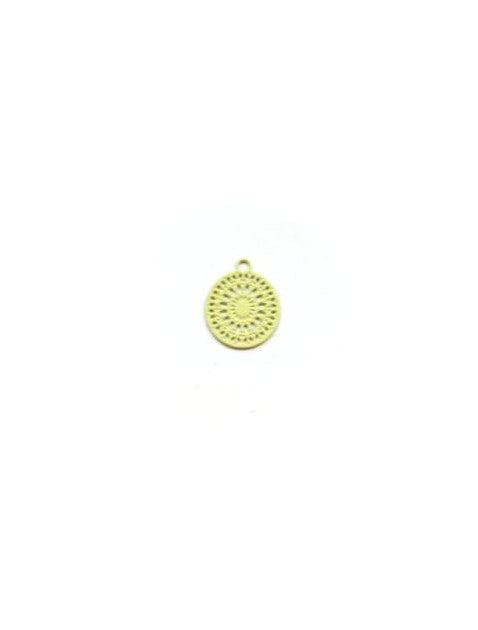 Breloque filigrane ronde - 10x8 mm