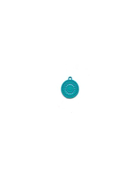 Breloque filigrane ronde - 10x8 mm