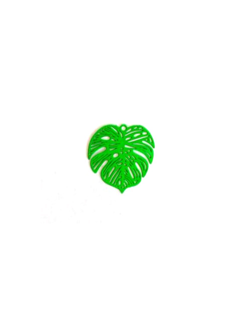 Breloque filigrane feuille monstera - 18 mm