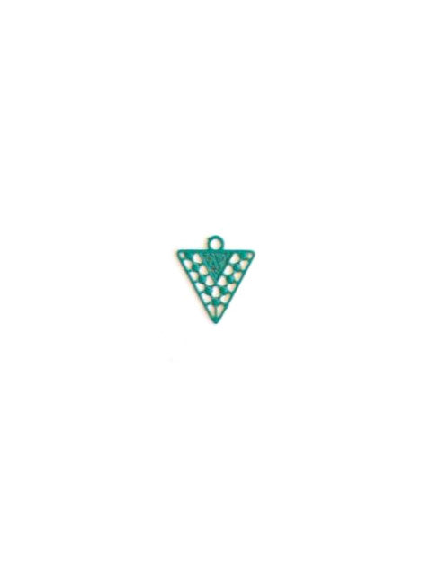 Breloque filigrane triangle - 12x10 mm