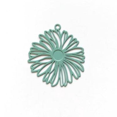 Estampe filigrane fleur - 26x25 mm