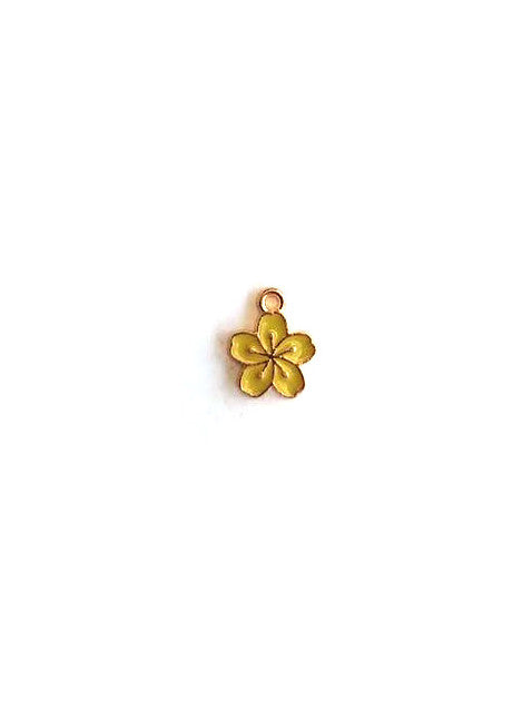 Breloque fleur émaillée - 15x12mm