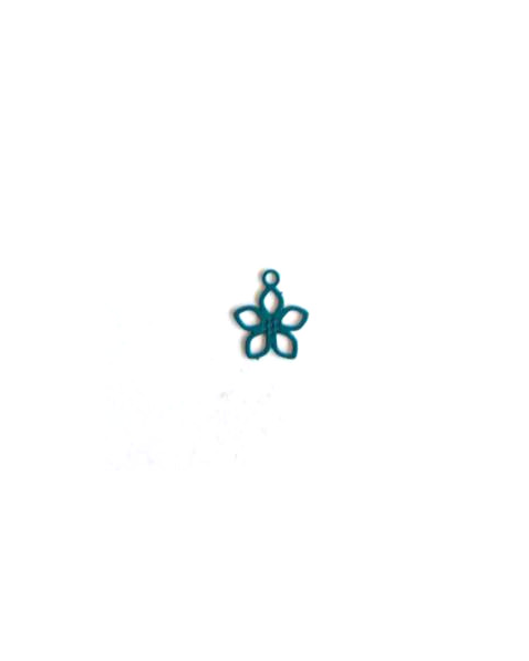 Breloque filigrane fleur - 9x7 mm