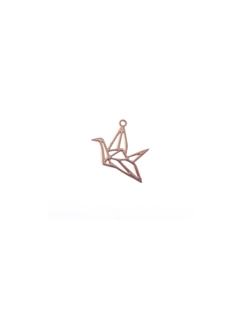 Estampe filigrane oiseau origami - 15x20 mm