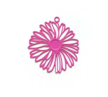 Estampe filigrane fleur - 26x25 mm