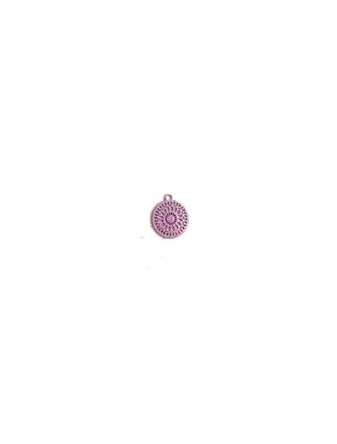Breloque filigrane ronde - 10x8 mm