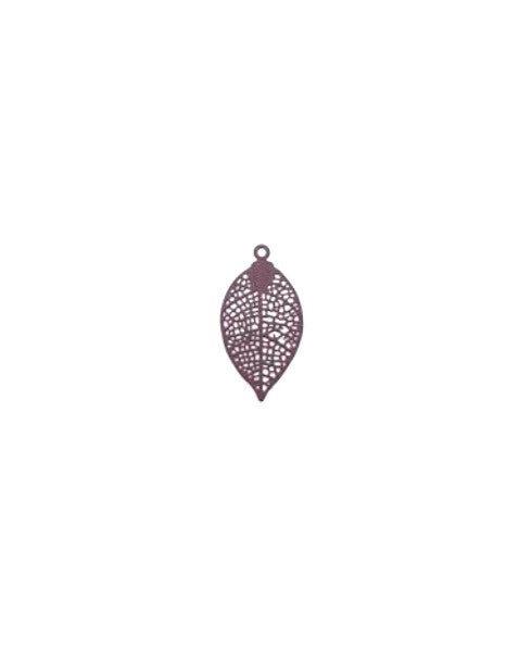 Estampe filigrane feuille - 28x15 mm