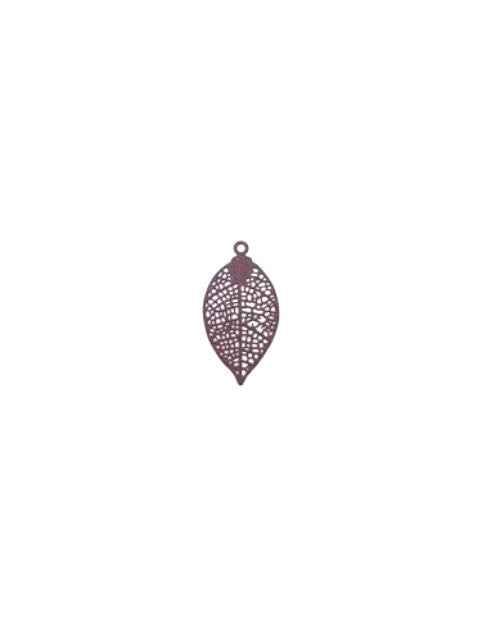 Estampe filigrane feuille - 28x15 mm