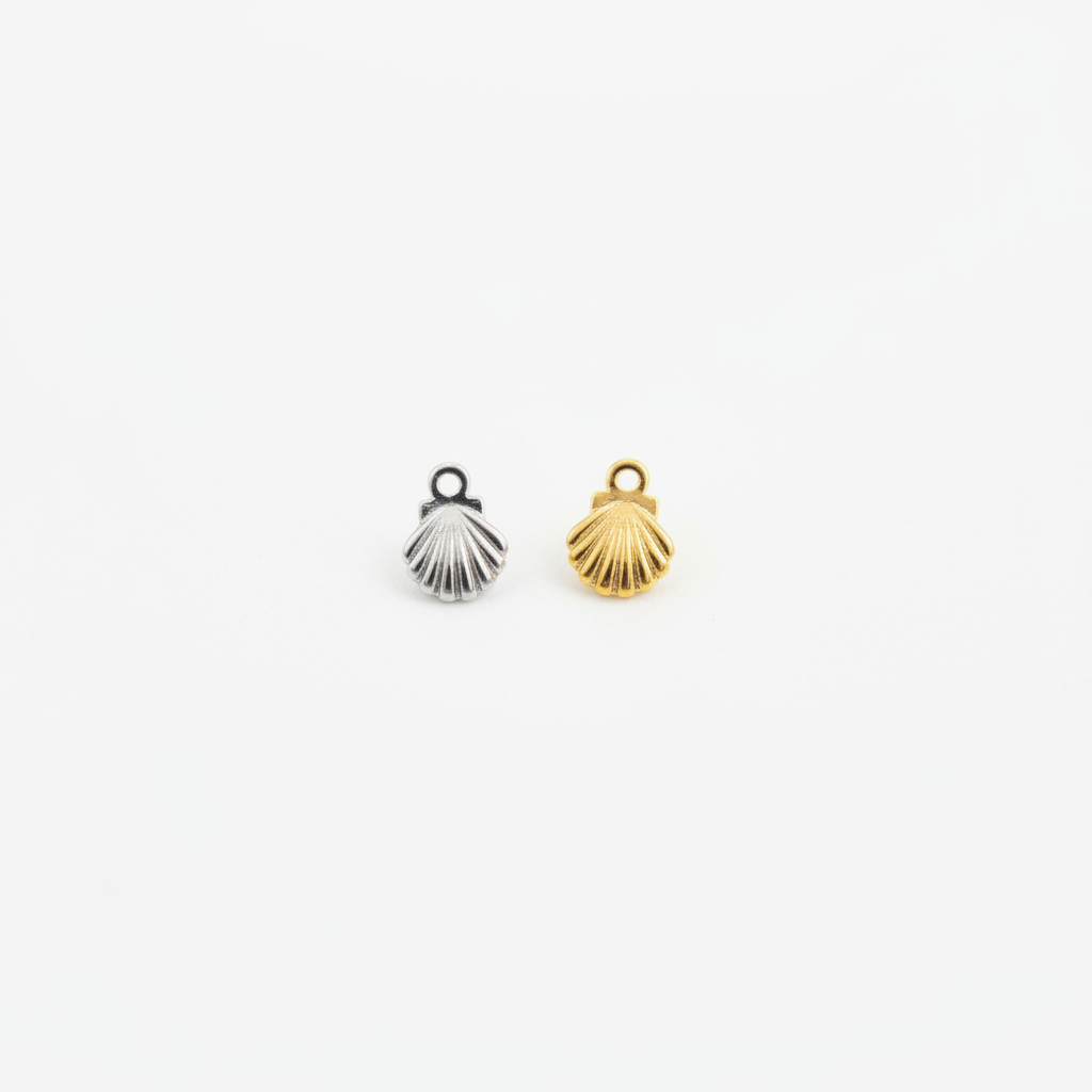 Breloques coquillage argent et doré