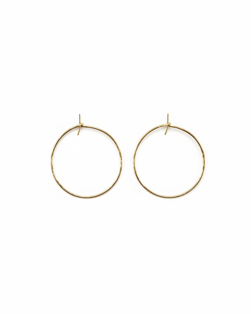 perlesetcreationbijoux - créoles fines à décorer en acier inoxydable 316L doré PVD 18K