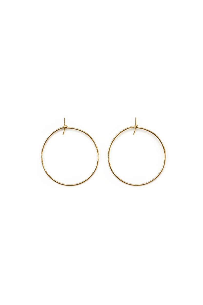 perlesetcreationbijoux - créoles fines à décorer en acier inoxydable 316L doré PVD 18K