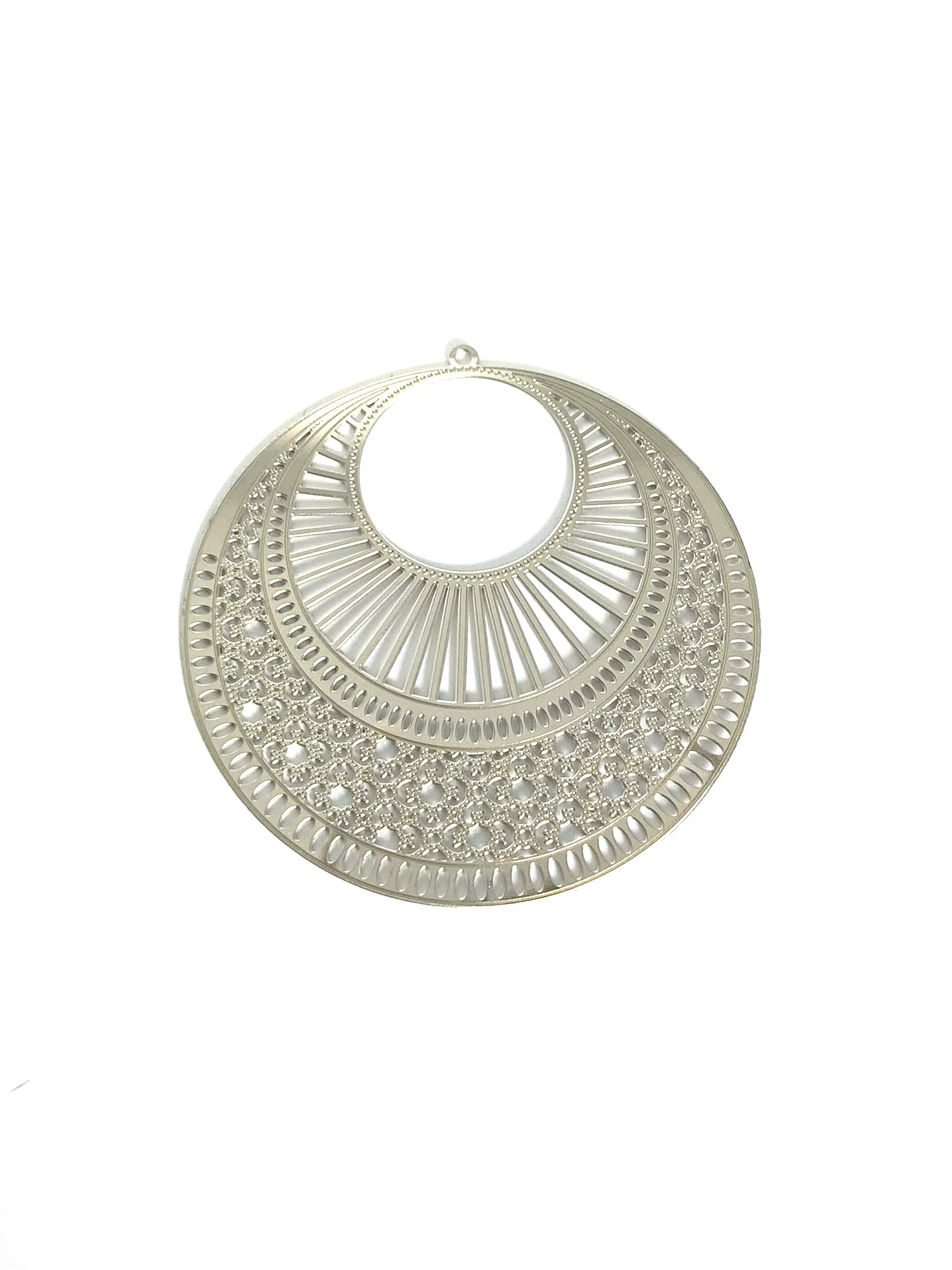 Estampe ronde acier inox argenté 304 - 47 mm