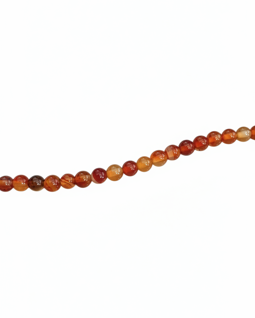 perlesetcreationbijoux - perles rondes en cornaline naturelle 4 mm
