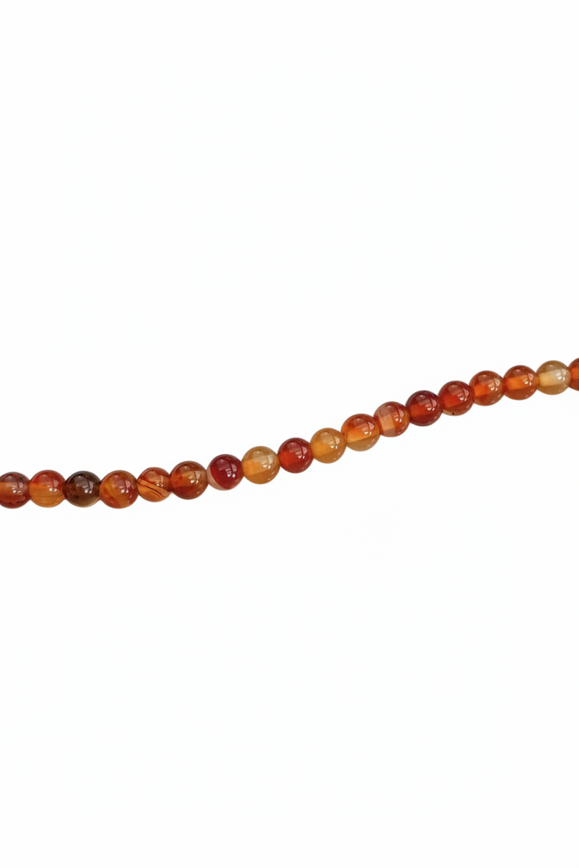 perlesetcreationbijoux - perles rondes en cornaline naturelle 4 mm