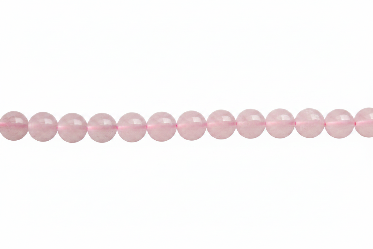 perlesetcreationbijoux - perles rondes en quartz rose naturel de madagascar 6 mm