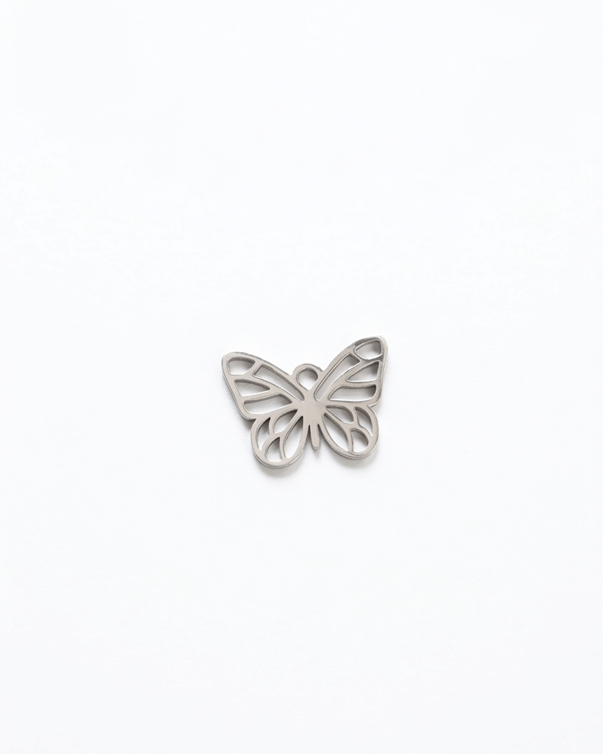 Papillon argenté avec des reflets plus brillants