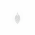 Pendentif feuille filigrane blanche