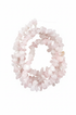 Perles chips quartz rose fond blanc
