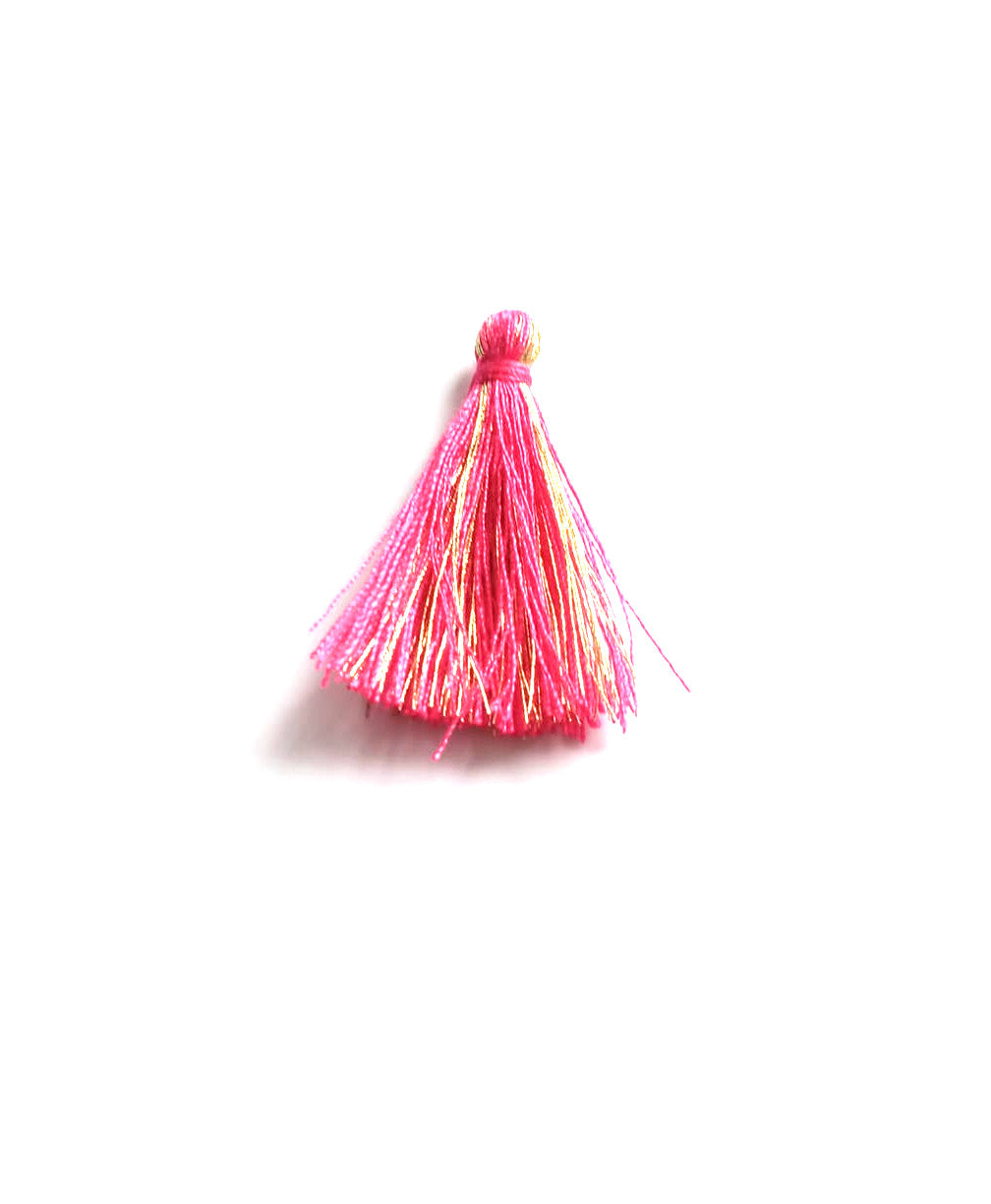 Pompon bicolore doré - 30mm