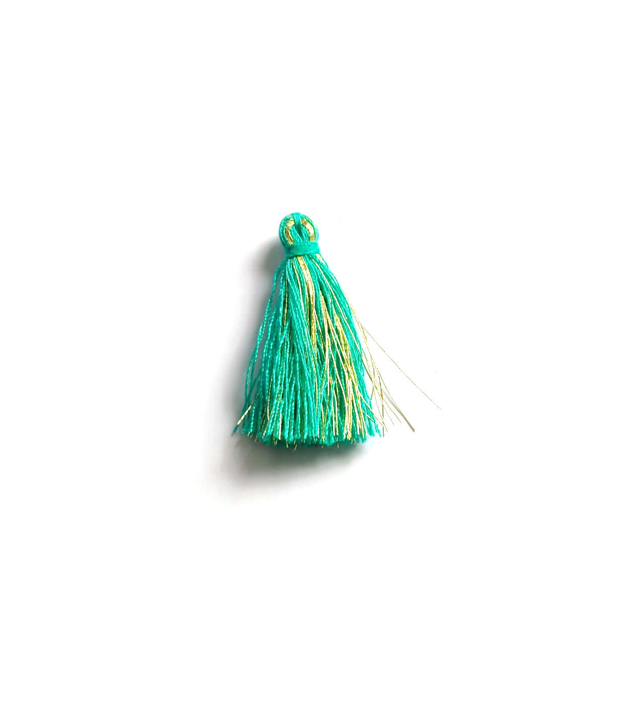 Pompon bicolore doré - 30mm