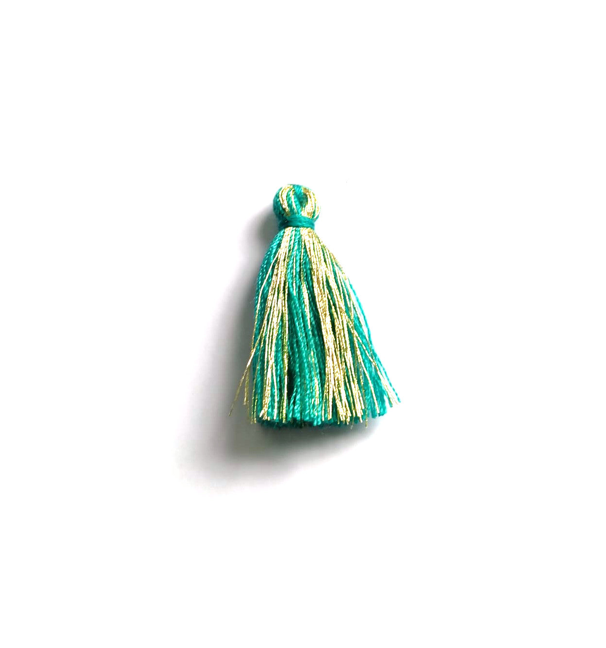 Pompon bicolore doré - 30mm