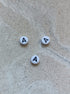 perlesetcreationbijoux - perle lettre A en acrylique blanc et noir de 7 mm