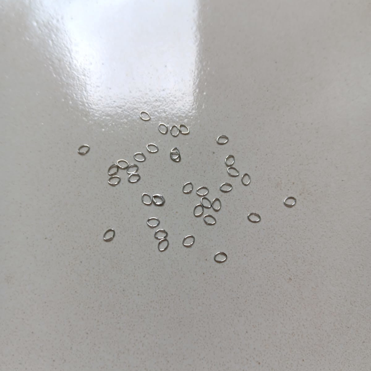 perlesetcreationbijoux anneaux de jonction ovales en acier inoxdable argenté de 3x2,5 mm