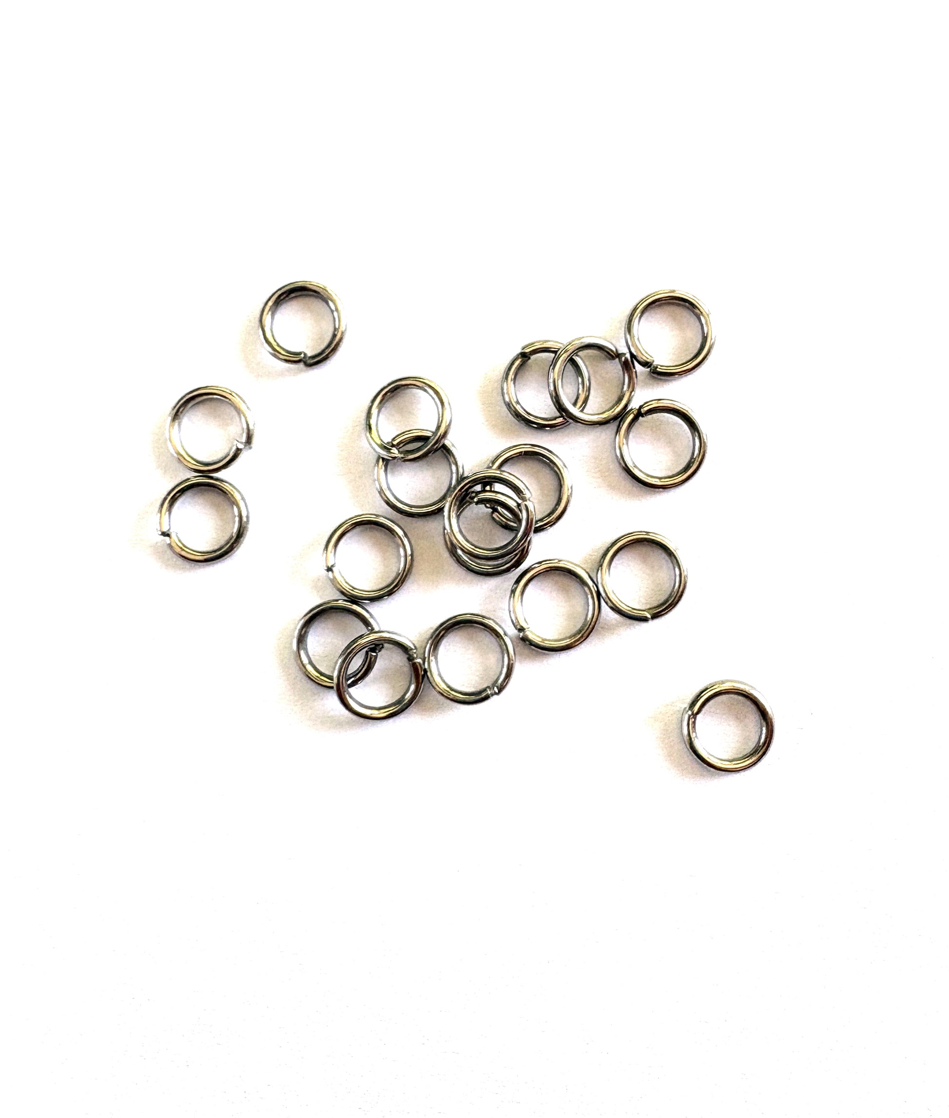 perlesetcreationbijoux - anneaux de jonction en acier inoxydable argenté de 8 mm