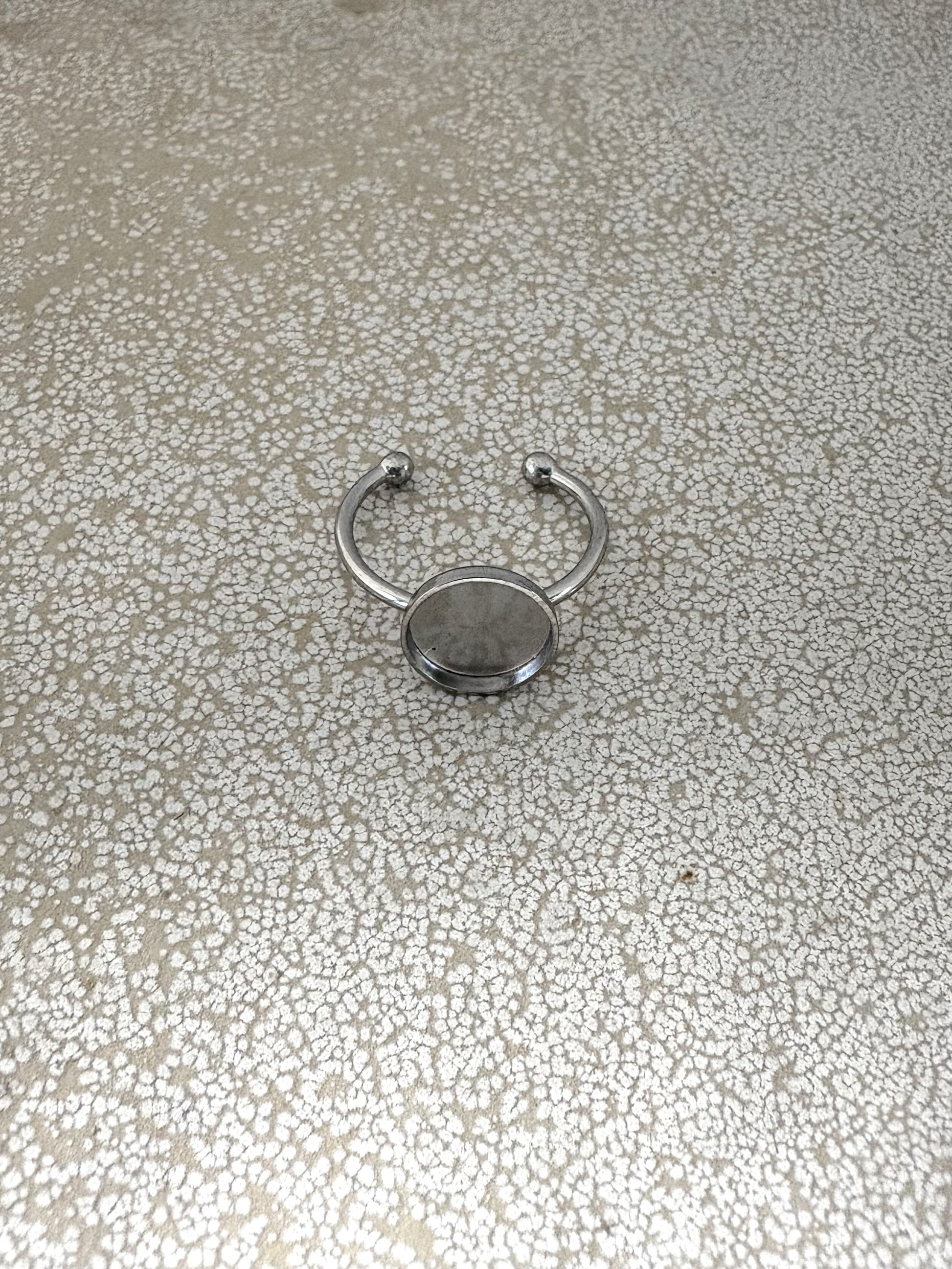 perlesetcreationbijoux - bague pour cabochon de 10 mm en acier inoxydable argenté