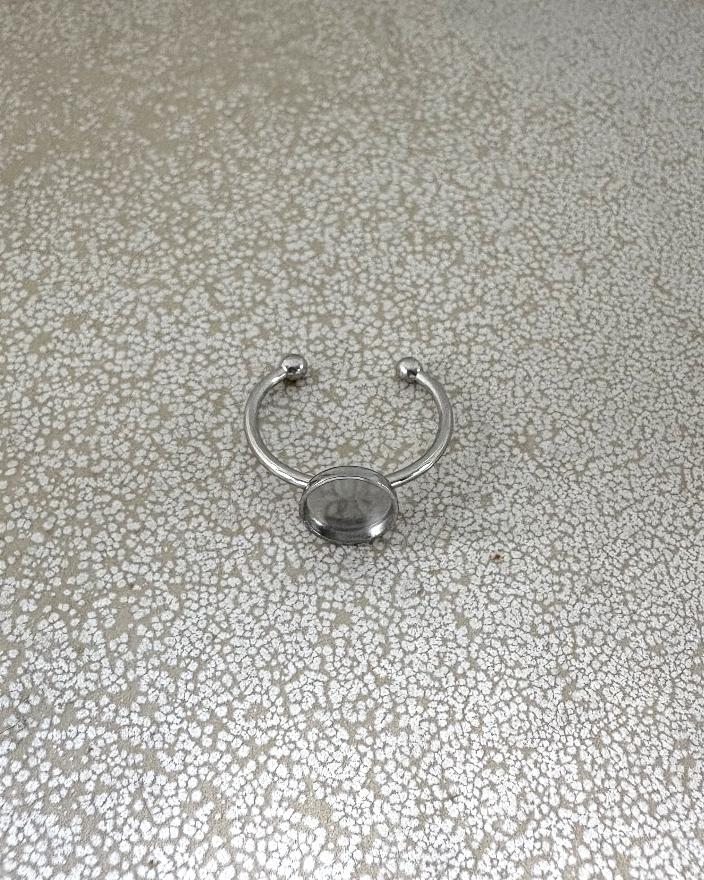 perlesetcreationbijoux - bague pour cabochon de 8 mm en acier inoxydable argenté