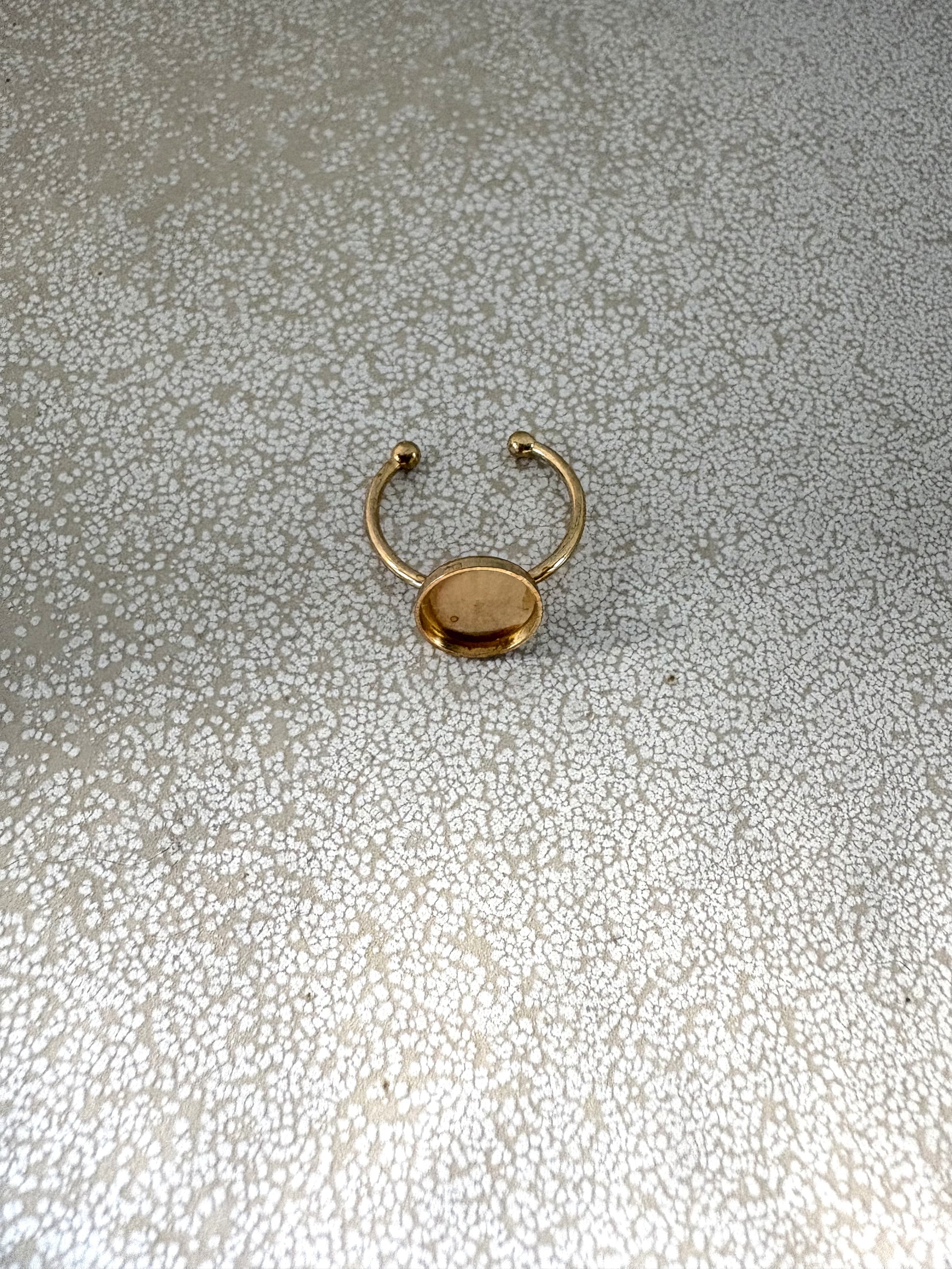 perlesetcreationbijoux - bague pour cabochon de 10 mm en acier inoxydable doré PVD