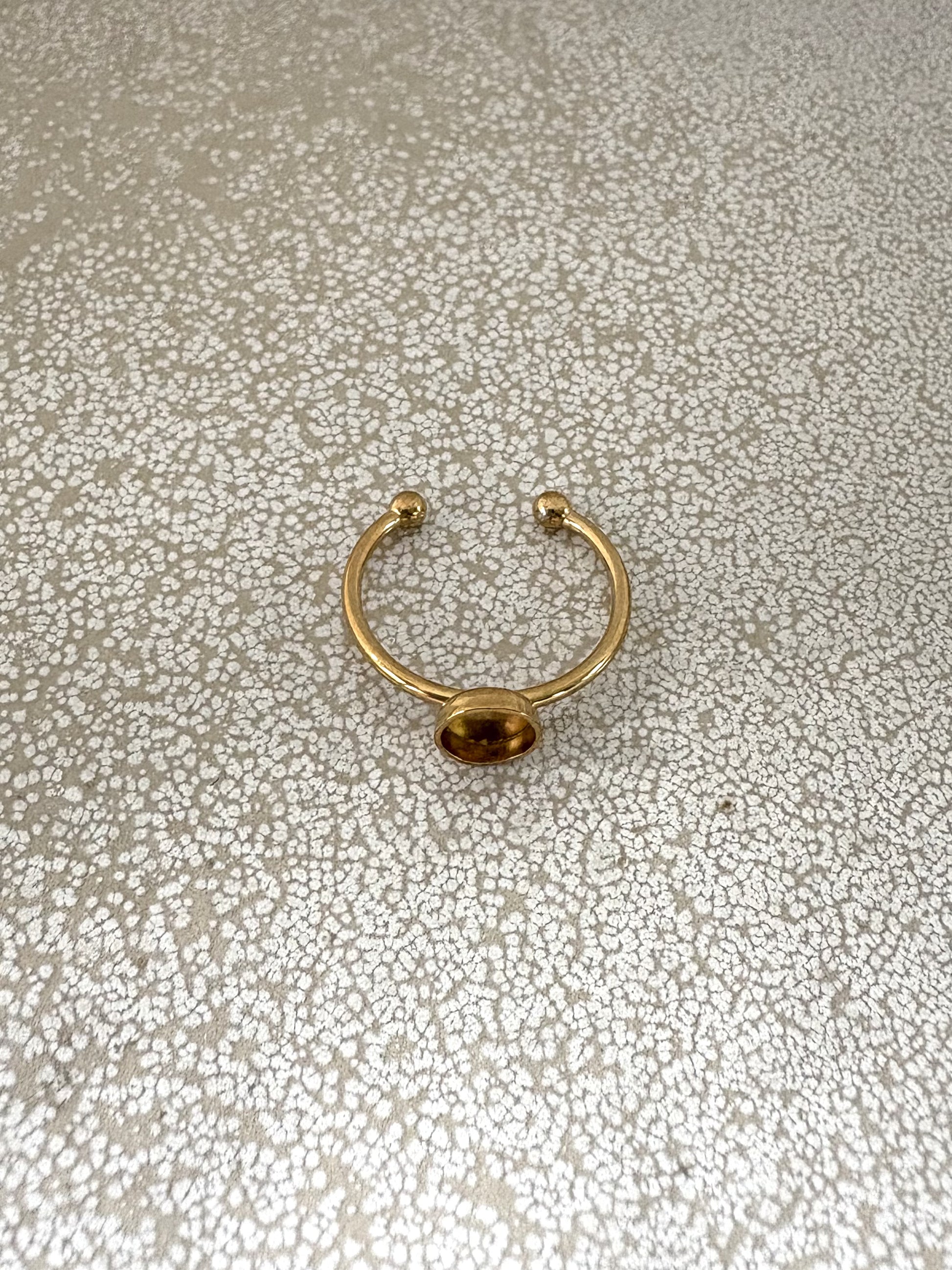 perlesetcreationbijoux - bague pour cabochon de 6 mm en acier inoxydable doré PVD