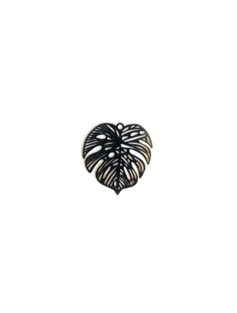 Breloque filigrane feuille monstera - 18 mm