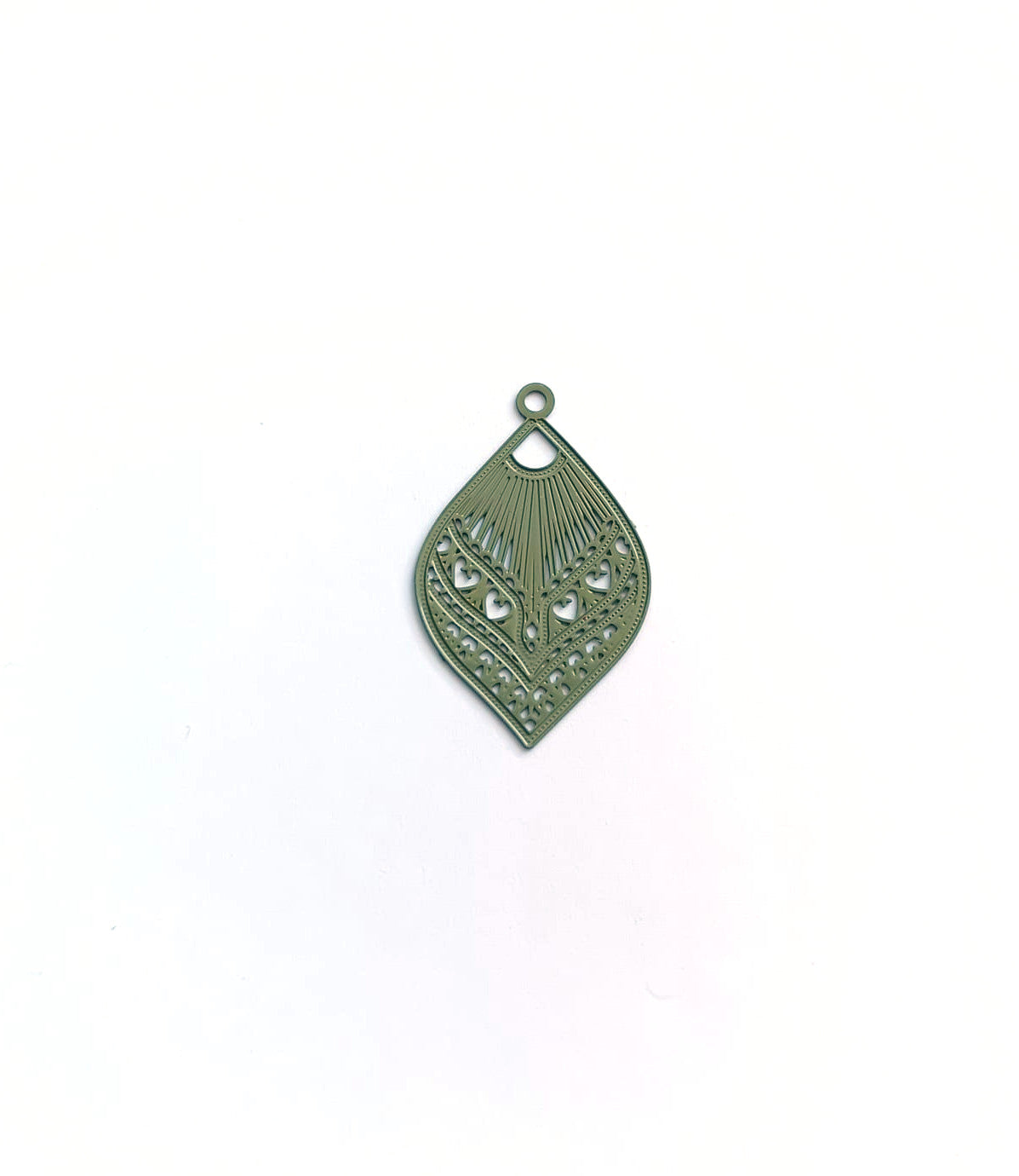 Breloque filigrane goutte - 20x12 mm