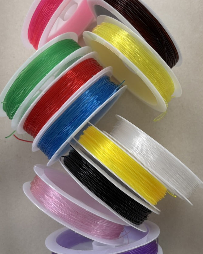 perlesetcreationbijoux - bobines fil élastique différentes couleurs 0,8 mm