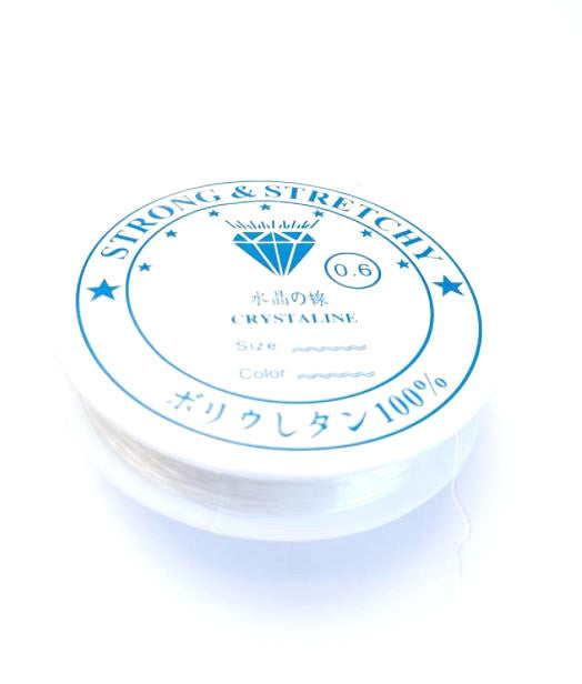Fil élastique transparent - 0,6mm x10 mètres