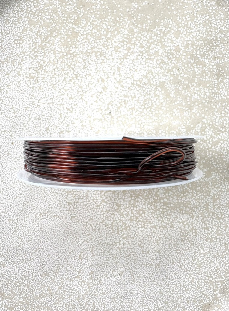perlesetcreationbijoux - bobine fil élastique marron 0,8 mm