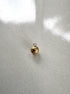 perlesetcreationbijoux - breloque boule texturée en acier inoxydable doré PVD de 11x8 mm
