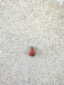 perlesetcreationbijoux - breloque boule émaillée vieux rose base en acier inoxydable 304 argenté de 8x6 mm