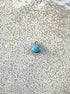 perlesetcreationbijoux - breloque boule émaillée bleu turquoise base en acier inoxydable 304 argenté de 8x6 mm
