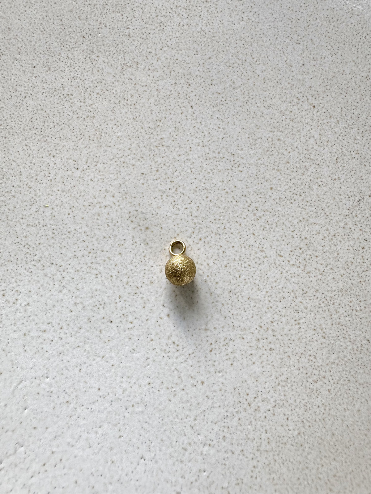 perlesetcreationbijoux - breloque boule pailletée acier inox 5 mm doré