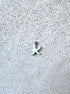 perlesetcreationbijoux - breloque émaillée étoile de mer, base en acier inoxydable 304 argenté de 10,5x10 mm, blanche à pois verts