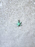 perlesetcreationbijoux - breloque émaillée étoile de mer, base en acier inoxydable 304 argenté de 10,5x10 mm, verte à pois blancs